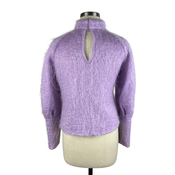 ELEANOR BALFOUR Pastel Purple Mohair Blend Sweater Women's Size 4 - Picture 3 of 11